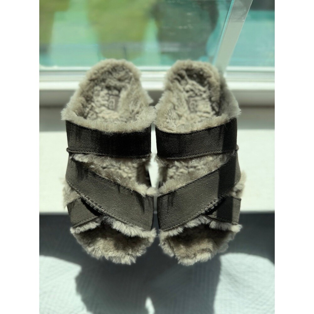 UGG Greenport Cross Strap Slide Slippers in Dense Smoke Women’s Size 7 EUC - Picture 5 of 12